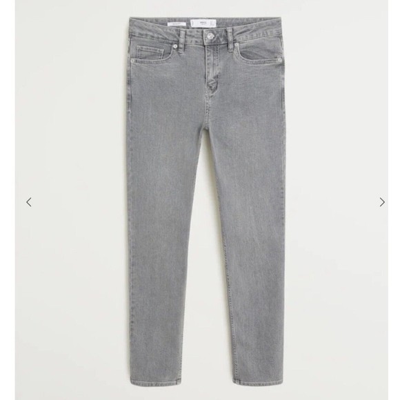 MNG Mango Sculpt Jeans Womens 8 Gray Light Washed Slim Fit Cropped Casual Ladies - Picture 1 of 8